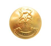 Metal Dome British Military Crest Shank Buttons Gold Size 18mm (6)