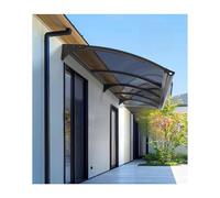 Metal Door Canopy for Entrance Window Awning Curved Patio Cover Outdoor Shelter for Garden Entryway Shade (140x330cm/55x140in)