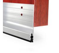 Metal Door Draft Stopper Bottom,Aluminium Mice Sweep Windscreen Dust Seal Stripping,Underdoor Draught Excluder Blocker,Seals Sweep Strip for Doors (White1,100 * 6CM)