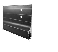 Metal Door Draft Stopper Bottom,Aluminium Mice Sweep Windscreen Dust Seal Stripping,Underdoor Draught Excluder Blocker,Seals Sweep Strip for Doors (Black1,100 * 5CM)