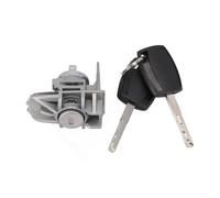 Metal Door Lock Cylinder with 2 Keys for Ford for s-max Metal | Fits for ford Focus, precise OEM match, includes 2 keys, left side install, direct replacement