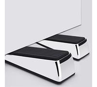 Metal Door Stop, Premium Rubber Heavy Door Stopper, Wedge Stopper, 2Pack, Suitable for Door Clearance of 0.4IN-1.18IN (11mm-30mm)