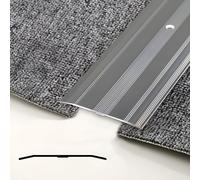 Metal Door Threshold, Floor Transition Strip With Expansion Screws, Aluminum Laminate Flat Divider For Joining Gaps, Tiles, 60mm Wide(Gray,135cm/53.1in)