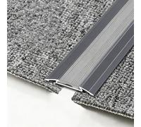 Metal Door Threshold Floor Transition Strip with mounting Holes Non-Slip Design for Carpet Wood Tile Vinyl Flooring Gaps(6,1PCS 90cm/3ft)