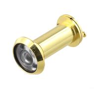 Metal Door Viewer with 180 Degree Wide Angle Eye Sight Lens Adjustable for Enhanced Door Security and Clear Visibility from Inside to Outside (Gold)
