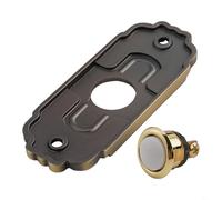Metal Doorbell Button Heavy Duty Wired Push Button With LED Light Illuminated Antique Bronze Finish For Home Front Door