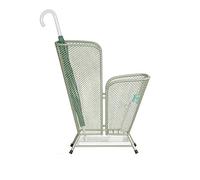 Metal Double-Layer Umbrella Stand with Marble Drip Tray - Waterproof Indoor Storage Rack for Home & Office Elegant Design for Commercial Use & Stylish
