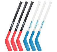 Metal Dragon 77th 6 Pcs 28" Heavy-Duty Plastic Hockey Sticks Starter Set with 6 Pucks for 6 Players Indoor & Outdoor Beach Competition