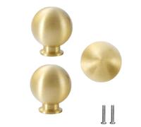 Metal Drawer Knobs 2Pcs Wardrobe Drawer Shoe Cabinet Single Hole Full Copper Gold Handle - Large Size