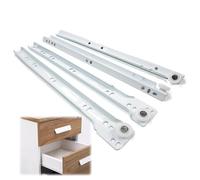 Metal Drawer Slide Guides 1 Pair with Mounting Screws for Kitchen Cabinets Wooden Drawers Pull-Out Slides Heavy Duty Drawer Hardware