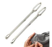 Metal Drawstring Threader - Lightweight Drawstring Threader Tool, 2 Pieces Elastic Cord Threading Device, Practical Sewing Accessory for Shorts, Hoodies | Versatile Clothing Fix for Hobbyists Tailors