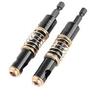 Metal Drill Bits, Bit Set, 2pc Self Centering Hinge Twist 1/4inch 5mm Tapper Hole Puncher Doors Template Window Reaming Cabinet Tool