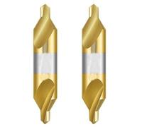 Metal Drill Bits, Bit Set, 2PCS Center High Speed Steel, 120 Degree Coated Combined Countersinks Hole Cutter(3.5mm)