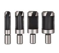Metal Drill Bits, Bit Set, 4pcs Woodworking Cork Wood Plug Cutter Multifunctional Cutting Tool Tapered Taper Punch Hand Tools(Tube)