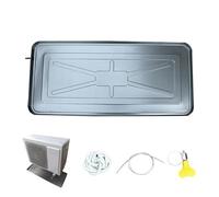 Metal Drip Tray, Air Conditioner Outdoor Unit Drip Pan, Large Water Tray, Drain Pan with Drain Pipe and Installation Kit (Color : Galvanized Iron, Size : 100x47cm)