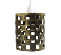 Metal Drum Cage Lampshade Easy Fit Ceiling Lamp Shade Hollow Out Lamp Shade