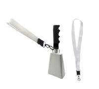 Metal Drum Cowbell Hand Percussions Cowbell Cheering Bells Musical Instruments Call Alarm For instrument beginners or competition spectators(White)