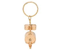 Metal Drum Keychain Mini | Music Lover Present for Guitarists (Gold)