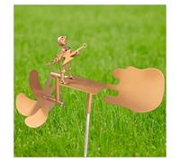 Metal Drummer Windmill - Wind Spinners for Garden, Handmade Garden Wind Spinner, Outdoor Wind Chimes (Guitar)