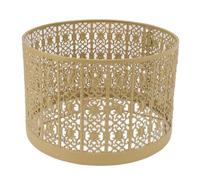Metal Drums Lamp Shade, Hollow Out Lampshade E27 E14 Clips on 9.8x6.3in (Yellow)