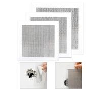 Metal Drywall Repair Patch Kit - Galvanized Steel & Fiberglass Mesh for Large Hole Fixes, Easy Peel-and-Stick Installation with Sandpaper and Scraper, 15x15cm/20x20cm/25x25cm Black-White Wall Patches