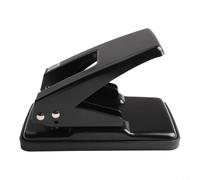 Metal Dual Hole Puncher for A4 Paper, 6 mm Diameter Holes, 40-Sheet Capacity with Built-in Ruler and Bottom Scrap Collection, Office & Home Use