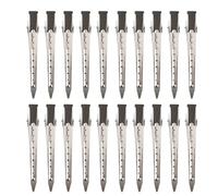 Metal Duck Bill Hair Clips 20pcs Stainless Steel Salon Styling Tools Professional Hairdressing Clamps for Hairstyling Salon Home Use Silver 9cm