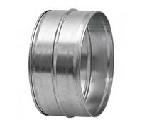 Metal Ducting Connector - Galvanised Metal Ducting Joiner for Ventilation & Extraction Systems, 4",5",6",8",10", 12" Male to Male Duct Connector (150mm to 150mm (6") Connector)