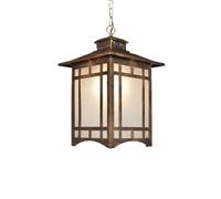 Metal e Glass Pendant Lamp Shade, Amen Rural Style Chaner, E27 Light Source Flush Mount Hanging Light, Outdoor Waterproof Decoration Lighting Fixtures (A 7in)