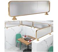 Metal e Tempered s Divider Sn Panels - Slish Office Restaurant & Hotel Partit - Elevated Booth Design for Enhanced Privacy & Aesthetic Appeal