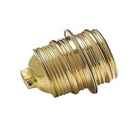 Metal E14 threaded lamp holder, sturdy design, ideal for indoor and outdoor lighting, compatible with E14 bulbs.