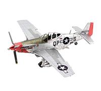 Metal Earth 3D Puzzle Mustang Airplane P51D Sweet Arlene Aviation Metal Puzzle Mockups to Build for Adults Challenging Level 11.43 X 13.97 X 6.35 cm