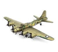 Metal Earth Fascinations ME1009 Metal Construction Kits - Bomber B-17 Flying Fortress, Laser Cut 3D Construction Kit, 3D Metal Puzzle, DIY Model Kit with 2.5 Metal Boards, from 14 Years