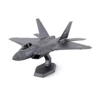 Metal Earth Lockheed Martin F-22 Raptor Color 3D Laser Cut Model + Tweezer 00160