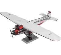 Fascinations MMS467 Metal Earth Metal Kits - Aeroplane Ford Trimotor (Tin Goose), Laser Cut 3D Construction Kit, 3D Metal Puzzle, DIY Model Kit with 3 Metal Circuits, from 14 Years