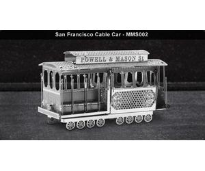 Metal Earth San Francisco Cable Car 3D metal Model + Tweezer 010022