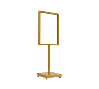 Metal Easels,Large Professional Easel with Support Angle,Portable Floor Easel,Heavy Duty Display Stand,Easy to Use(Gold,37X147cm)