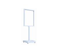 Metal Easels,Large Professional Easel with Support Angle,Portable Floor Easel,Heavy Duty Display Stand,Easy to Use(White,37X137cm)