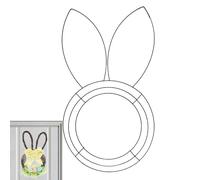 Metal Easter Wreath Shape - Handmade Bunny Shaped Frame, Decorative Base | Holiday Hanging Supply for Indoor and Outdoor Use, Temporary Wall Accent