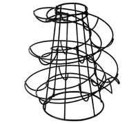 Metal Egg Skelter Dispenser Rack, Spiral Egg Holder, Countertop Smooth & Sturdy Black Iron Storage Stand for Kitchen