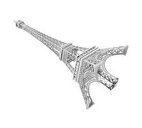Metal Eiffel Tower Model Figurine, Zinc Alloy Silver Desktop Ornament