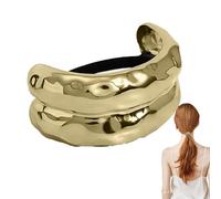 Metal Elastic Hair Tie Elegant Hairstyle Ring | ANTIGLISSE Rigid Cheap and Chic Accessory for Sandwich, Party, Wedding, Evening, Office, Girl, Women