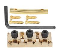 metal Electric Guitar String, sturdy Lock Nut System, glossy appearance lightweight Violin Guitar guitar bridge for home(Golden (GE98))