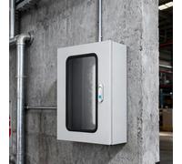 Metal Electronic Enclosure Box with Tempered s Window Waterproof Junct Project Box for Indoor Use WallMountedSteel (19.68x15.7x9.84)