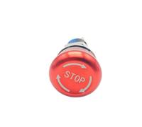 Metal Emergency Stop Button Switch 16/19/22mm mushroom head emergency STOPs knob self-locking switch 1NO 1NC/2NO 2NC(Stop,22MM,3Pin(1NO1NC))