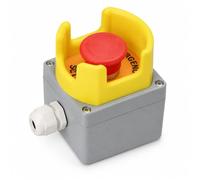 Metal Emergency Stop Control Box, IP67, stop + large, 3 | Sealing , Outdoor Wi Enclosure, Machine Wi, For Maintenance Personnel