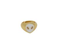 Metal Enamel Alien Head Finger Ring For Women Men Jewelry Punk Cool Fun Hip Hop Bling Adjustable Halloween Party Ring R274