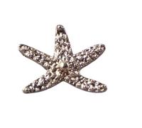 Metal Enamel Animal Pin Badge, Dogs, Zoo Animals, Pets, Insects, Arachnids, Birds, Sea Creatures, collectable, swapable, Lapel Pin or Tie Pin (Chrome Silver Starfish Metal Pin Badge)