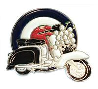 Metal Enamel Pin Badge (25mm) Scooter with Lights & MOD Target (Roundel)