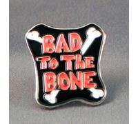 Metal Enamel Pin Badge Brooch Bad to the Bones